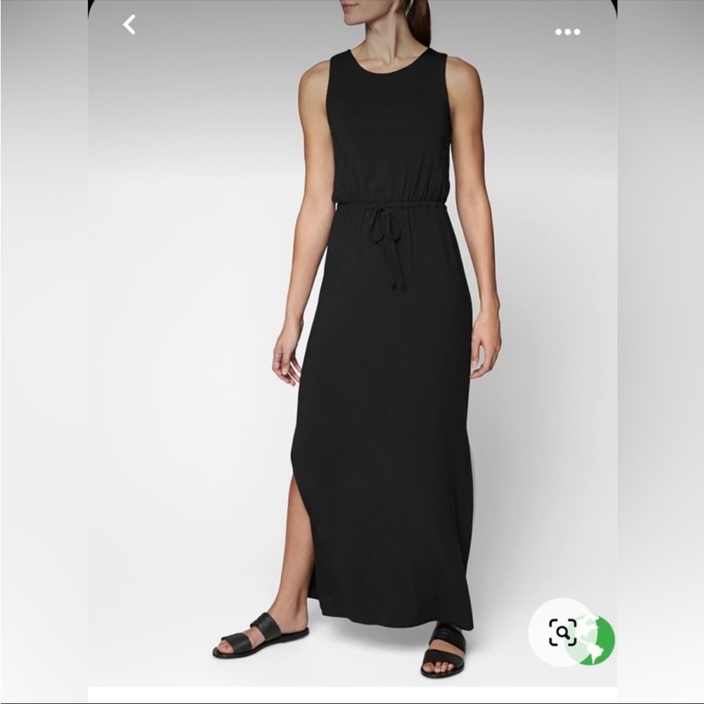 Athleta black sleeveless modal maxi dress